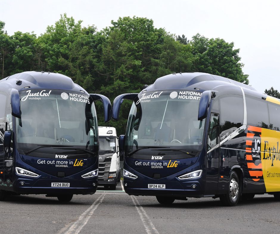 Image showing two JG Explorer coaches