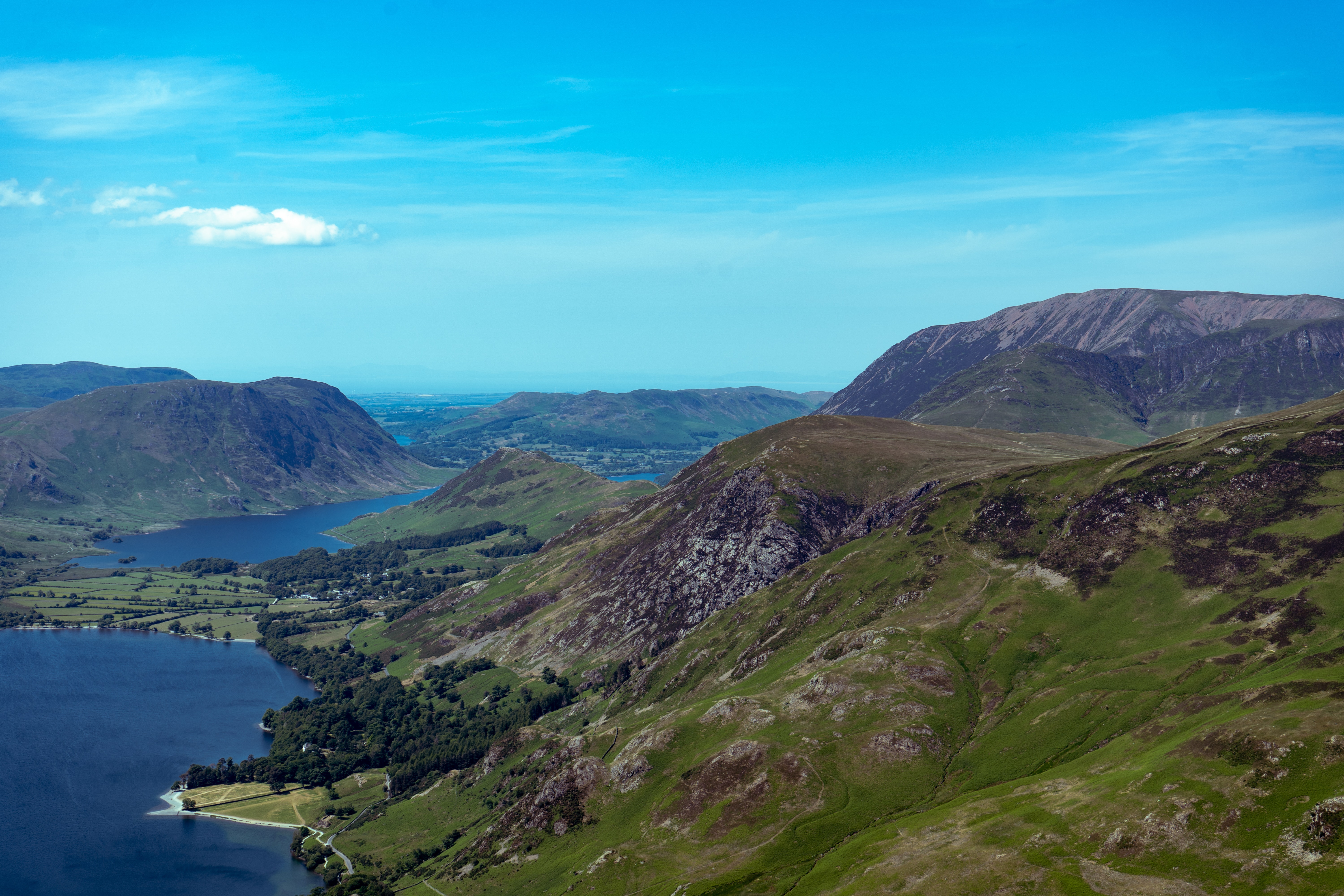 Aerial view of the Lake District, England