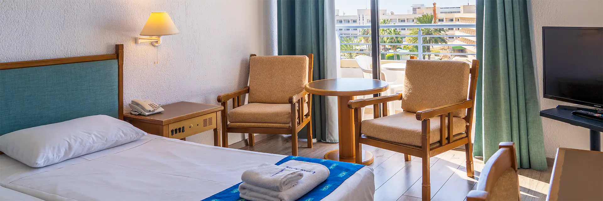 Bedroom at the Paphos Gardens Holiday Resort, Cyprus