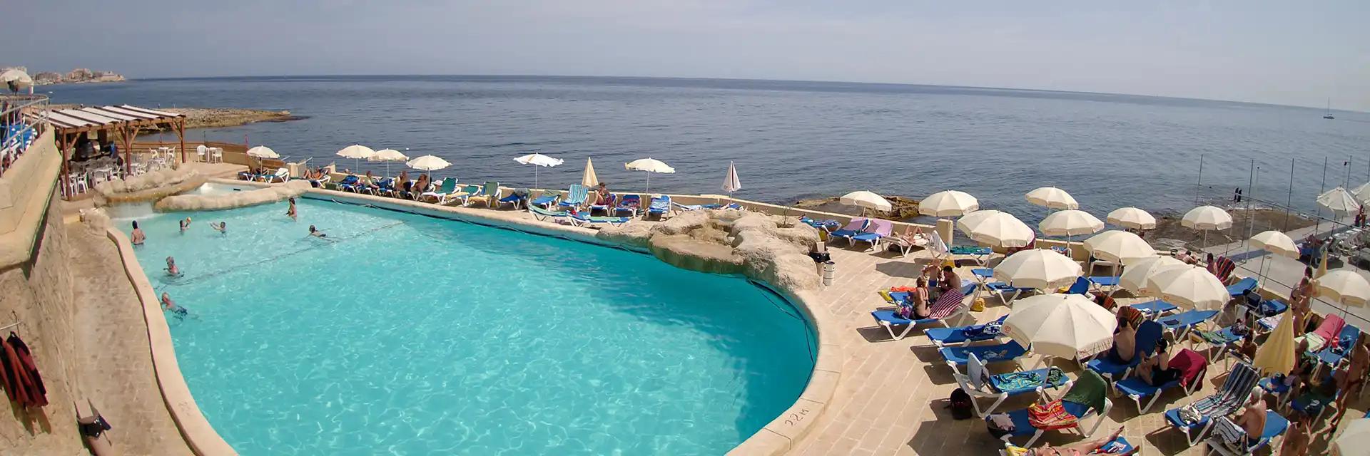 Outdoor Pool at the Preluna Hotel, Sliema, Malta