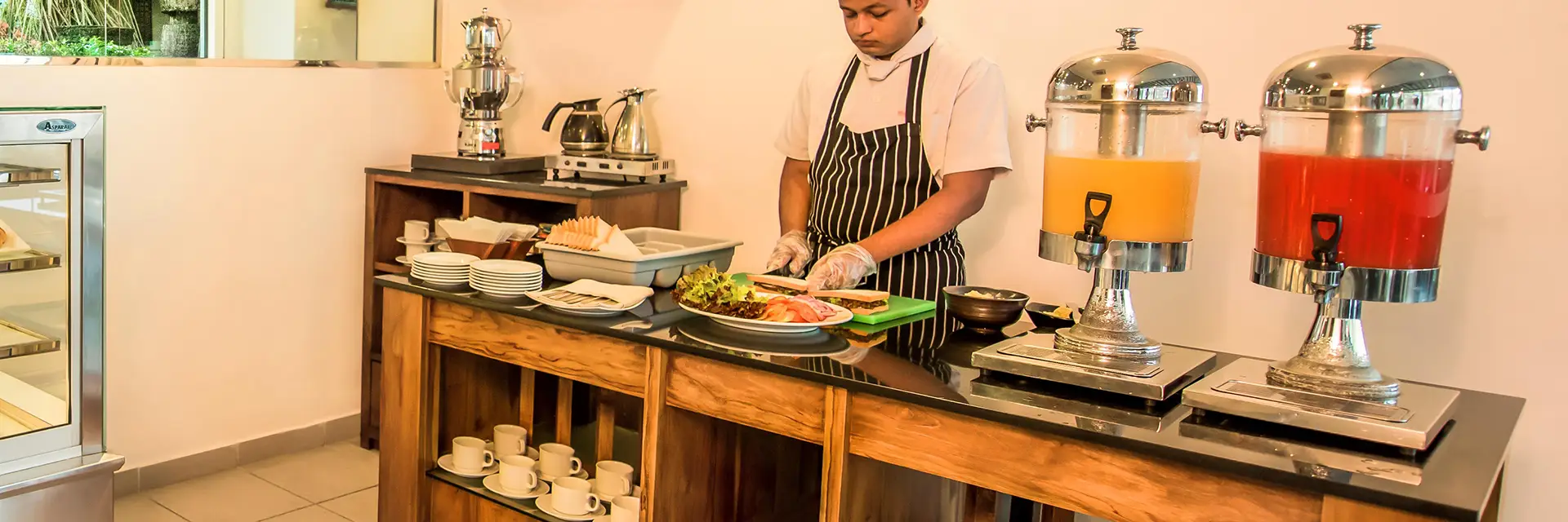 Refreshment Station at the Tangerine Beach Hotel, Kalutara, Sri Lanka