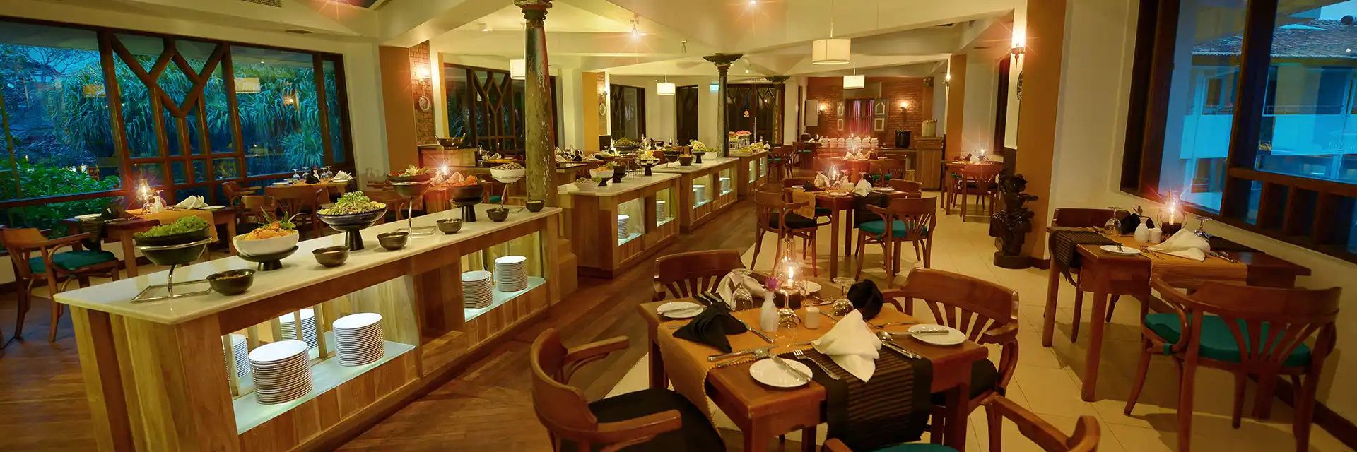 Restaurant at the Tangerine Beach Hotel, Kalutara, Sri Lanka