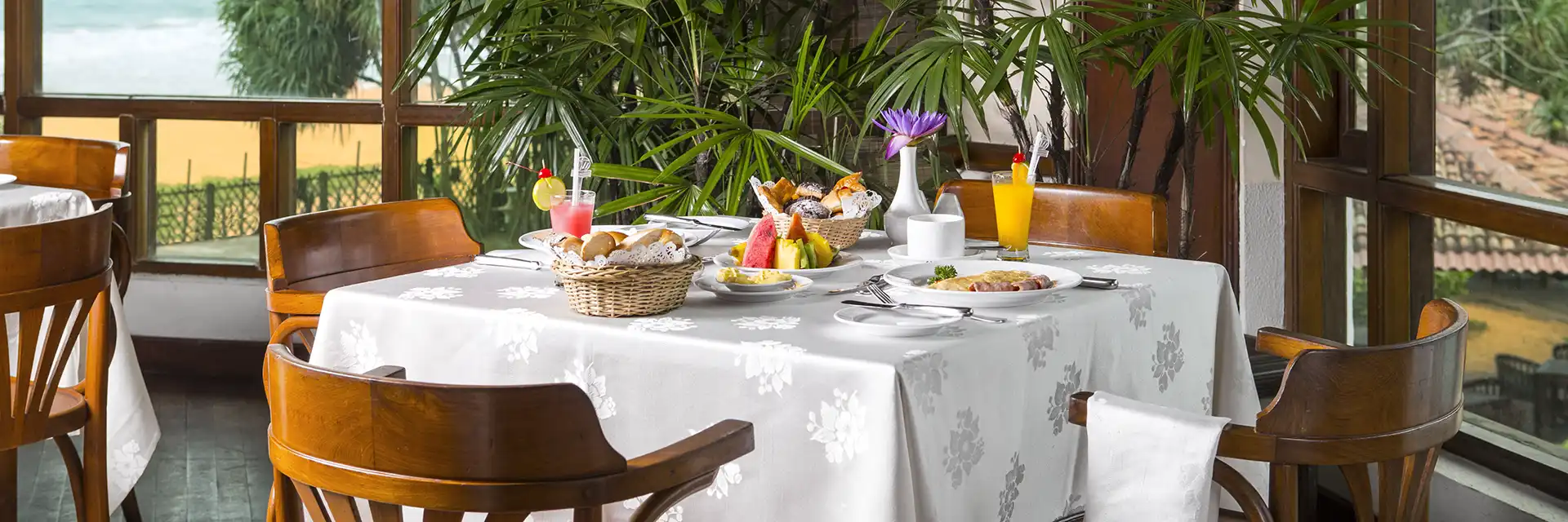 Restaurant at the Tangerine Beach Hotel, Kalutara, Sri Lanka