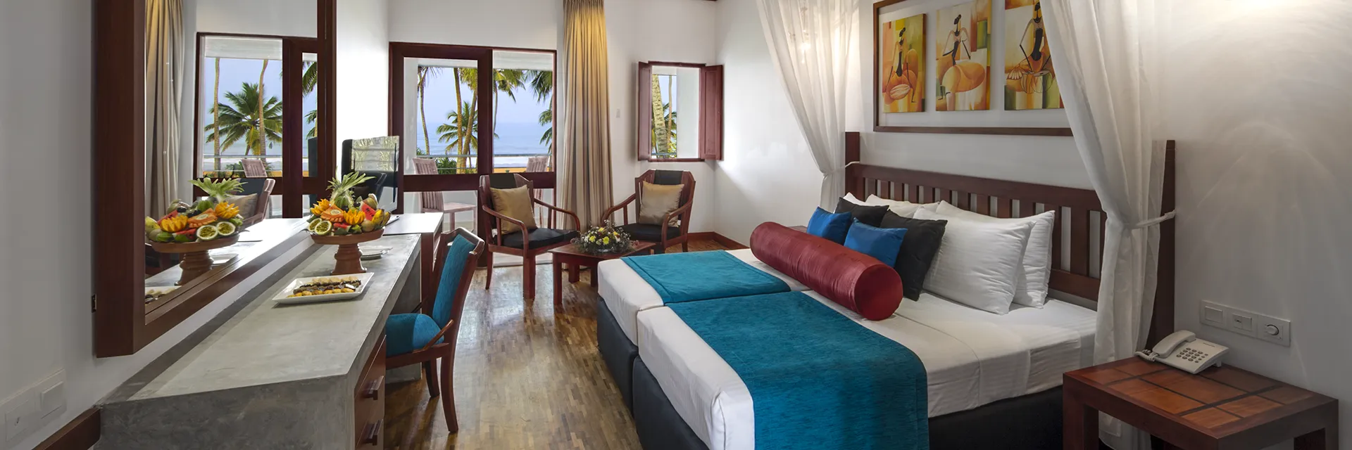 Bedroom at the Tangerine Beach Hotel, Kalutara, Sri Lanka